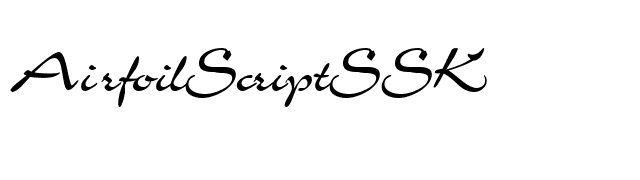 AirfoilScriptSSK font preview