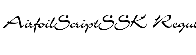 AirfoilScriptSSK Regular font preview