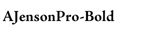 AJensonPro-Bold font preview