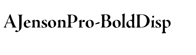 AJensonPro-BoldDisp font preview