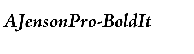 AJensonPro-BoldIt font preview