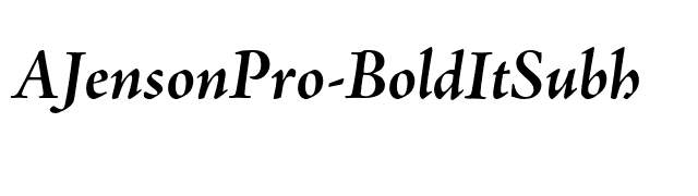 AJensonPro-BoldItSubh font preview