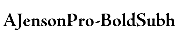 AJensonPro-BoldSubh font preview