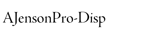 AJensonPro-Disp font preview