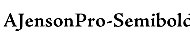 AJensonPro-SemiboldCapt font preview