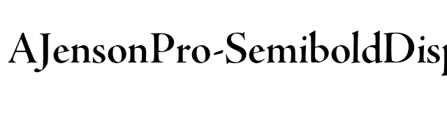 AJensonPro-SemiboldDisp font preview