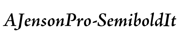 AJensonPro-SemiboldIt font preview