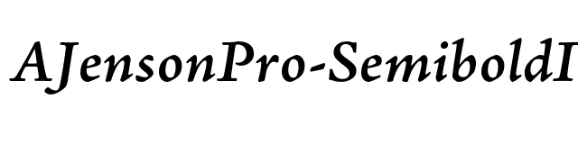 AJensonPro-SemiboldItCapt font preview