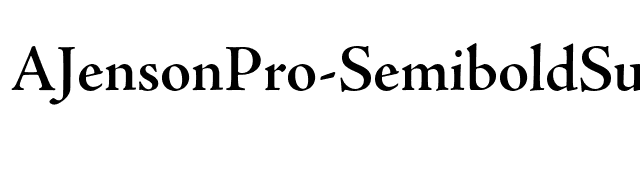 AJensonPro-SemiboldSubh font preview