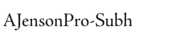 AJensonPro-Subh font preview