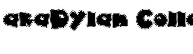 akaDylan Collage font preview