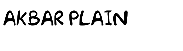 Akbar Plain font preview