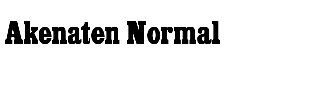 Akenaten Normal font preview