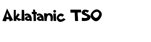 Aklatanic TSO font preview