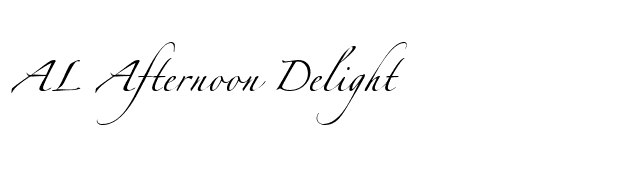 AL Afternoon Delight font preview