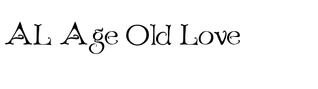 AL Age Old Love font preview