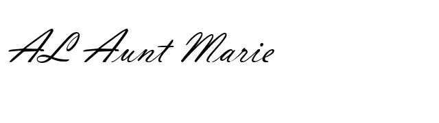 AL Aunt Marie font preview