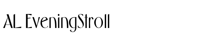 AL EveningStroll font preview