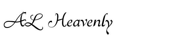 AL Heavenly font preview