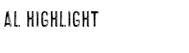 AL Highlight font preview