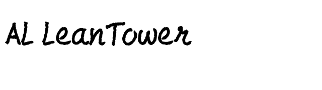 AL LeanTower font preview