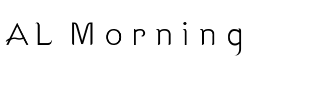 AL Morning font preview