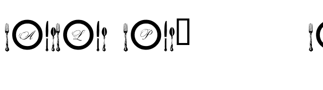 AL Place Settings Letters font preview