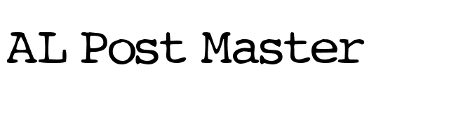 AL Post Master font preview