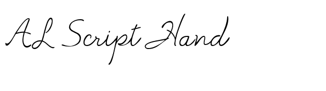 AL Script Hand font preview