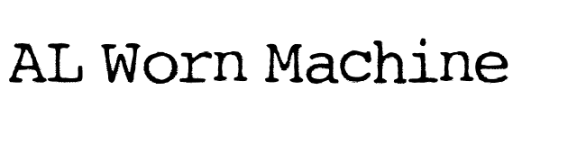 AL Worn Machine font preview