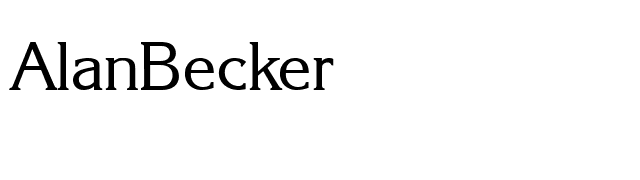 AlanBecker font preview