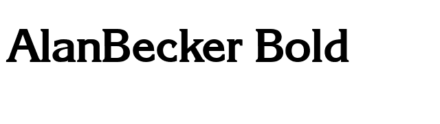 AlanBecker Bold font preview