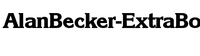 AlanBecker-ExtraBold font preview