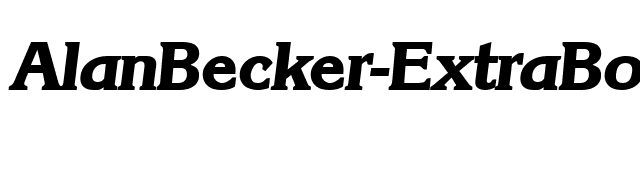 AlanBecker-ExtraBold Italic font preview