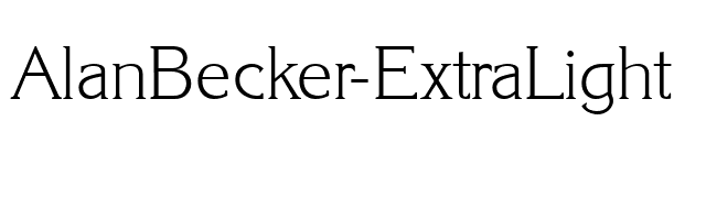 AlanBecker-ExtraLight font preview