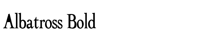 Albatross Bold font preview