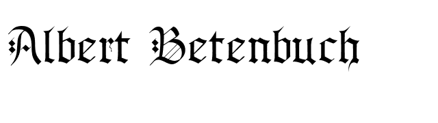 Albert Betenbuch font preview