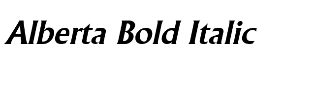 Alberta Bold Italic font preview