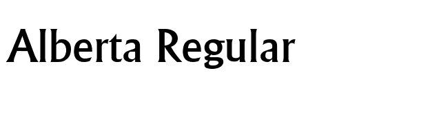 Alberta Regular font preview