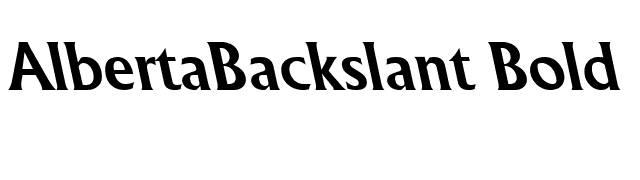 AlbertaBackslant Bold font preview