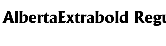 AlbertaExtrabold Regular font preview