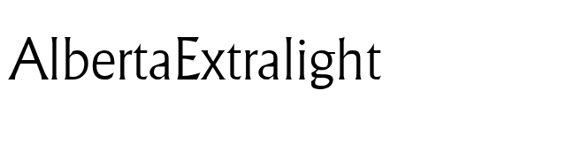 AlbertaExtralight font preview