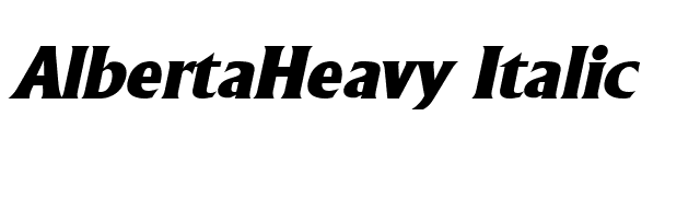 AlbertaHeavy Italic font preview