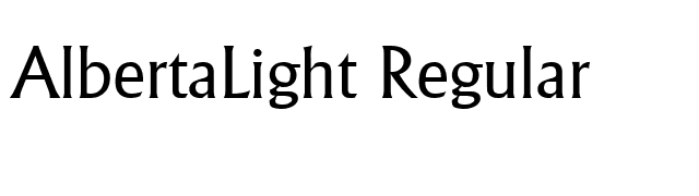 AlbertaLight Regular font preview