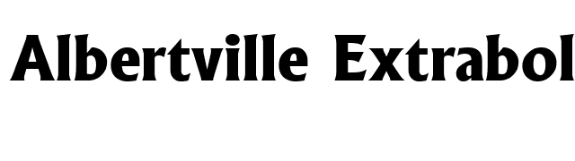 Albertville Extrabold font preview