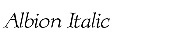 Albion Italic font preview