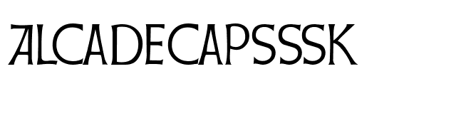 AlcadeCapsSSK font preview