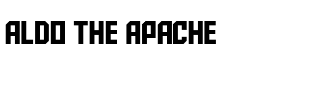 Aldo the Apache font preview