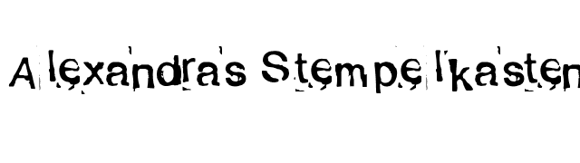 Alexandras Stempelkasten font preview