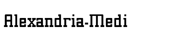 Alexandria-Medi font preview